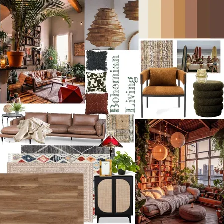 Bohemian Living Interior Design Mood Board by IDIjacobs on Style Sourcebook