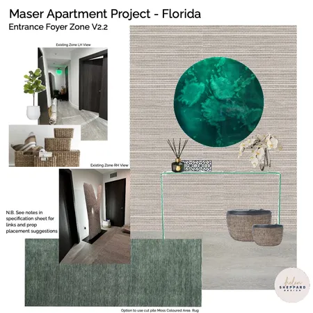 Maser Apartment - Entrance Foyer V2.2 Interior Design Mood Board by Helen Sheppard on Style Sourcebook