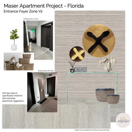 Maser Apartment - Entrance Foyer V2 Interior Design Mood Board by Helen Sheppard on Style Sourcebook