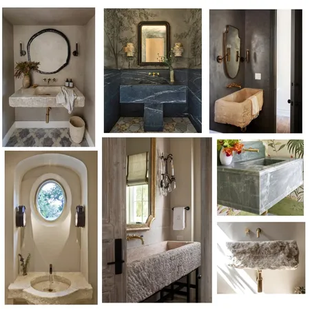 Powder Bath Sink Interior Design Mood Board by annacarolineballard@gmail.com on Style Sourcebook
