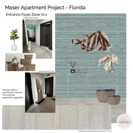 Maser Apartment - Entrance Foyer V1.1 Interior Design Mood Board by Helen Sheppard on Style Sourcebook
