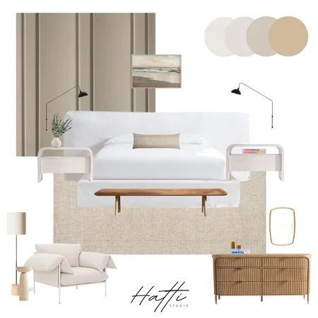 Calm bedroom Interior Design Mood Board by Hatti Interiors on Style Sourcebook