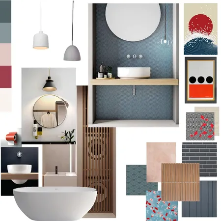 Japanese Bathroom Interior Design Mood Board by hannahlee on Style Sourcebook