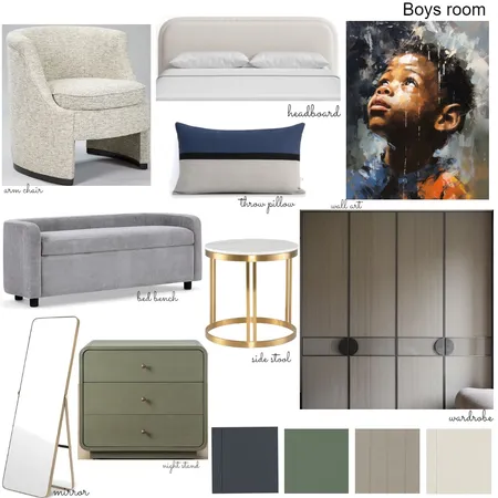 Nnamdi boy's room Interior Design Mood Board by Oeuvre designs on Style Sourcebook