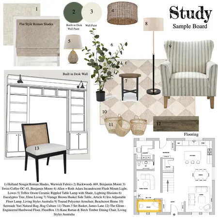 Study Sample Board Interior Design Mood Board by aferro on Style Sourcebook