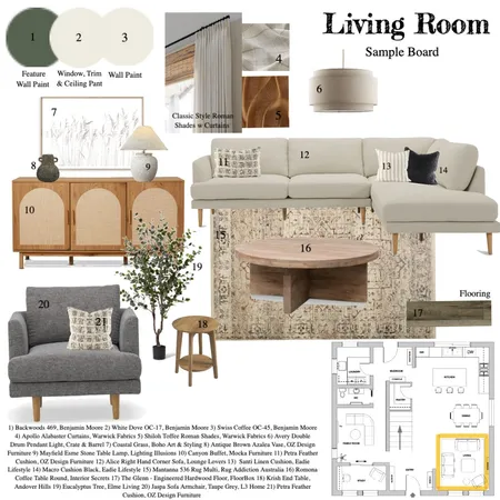 Living Room Sample Board Interior Design Mood Board by aferro on Style Sourcebook