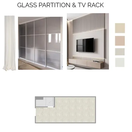 GLASS PARTITION & TV RACK Interior Design Mood Board by crisajero26@gmail.com on Style Sourcebook