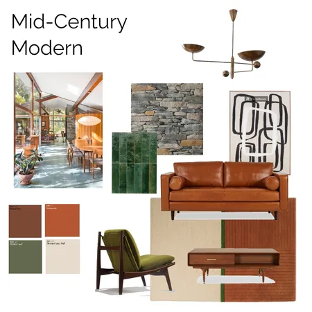 Mid-Century Modern LIving Room Interior Design Mood Board by melissabarnes456@gmail.com on Style Sourcebook