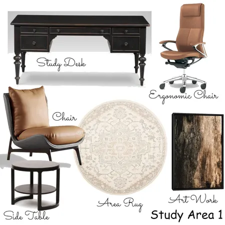 Study Area 1 Interior Design Mood Board by Oeuvre Designs 2 on Style Sourcebook