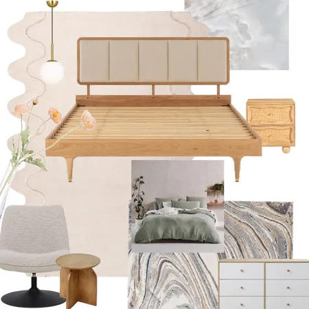 mid century modern bedroom Interior Design Mood Board by Moodi Interiors on Style Sourcebook