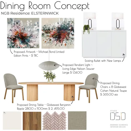 NGB Residence Dining Interior Design Mood Board by Debschmideg on Style Sourcebook