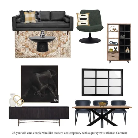 25 year old emos + modern contemp + quirk Interior Design Mood Board by adellewoods on Style Sourcebook