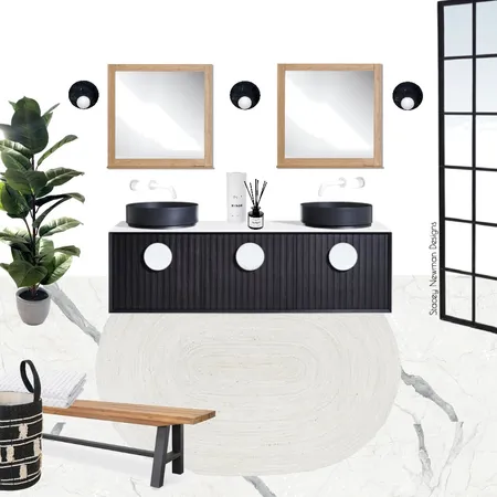 monochrome bathroom Interior Design Mood Board by Stacey Newman Designs on Style Sourcebook