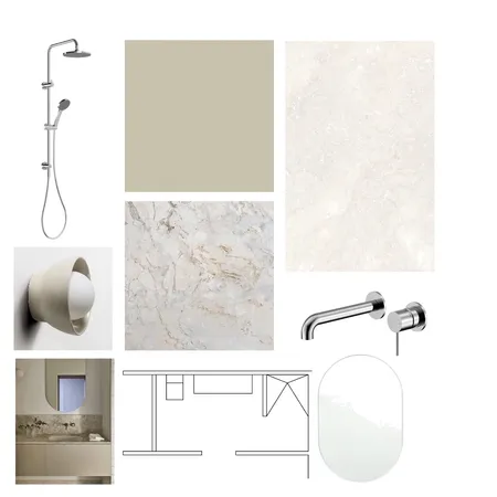 Green Rd Guest Ensuite Interior Design Mood Board by teganjpatterson@gmail.com on Style Sourcebook