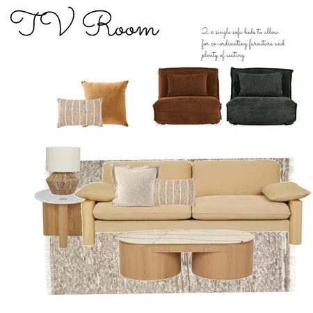 TV Room - Caramel, timber and marbel Interior Design Mood Board by LaraMcc on Style Sourcebook