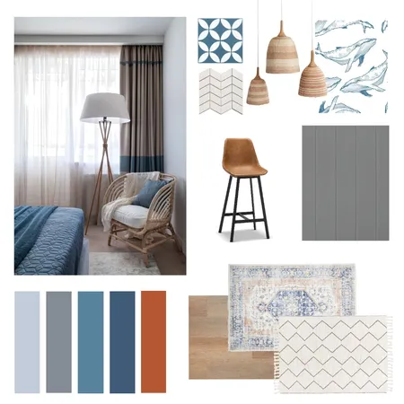 SCANDI BLUE-ORANGE Interior Design Mood Board by Figura Architects on Style Sourcebook