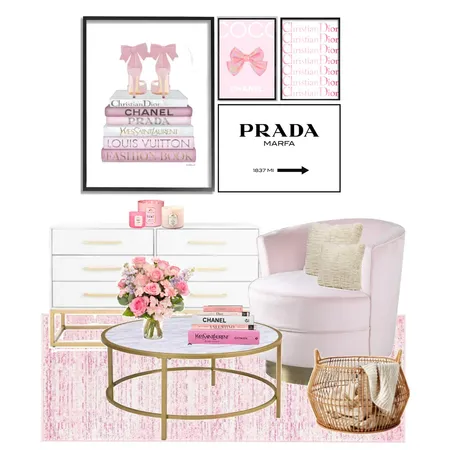 Pink Room Interior Design Mood Board by Ellie M. on Style Sourcebook