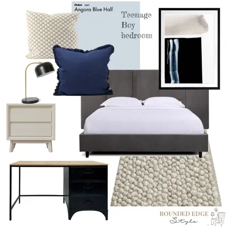 Teenage Boy Bedroom 2 Interior Design Mood Board by roundededgestyle on Style Sourcebook