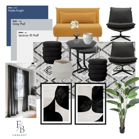 Moodboard salon moderne Interior Design Mood Board by FARGET on Style Sourcebook
