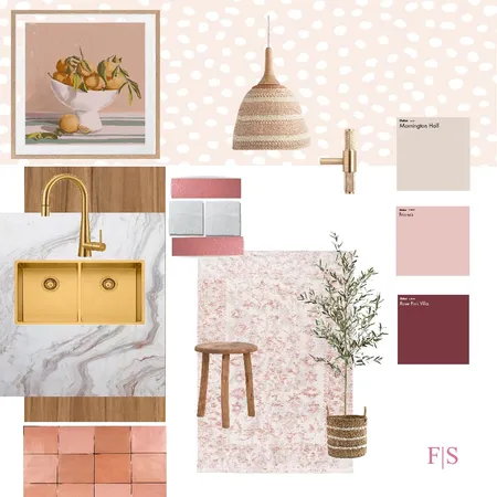 Blush kitchen Interior Design Mood Board by Fenton & Slate on Style Sourcebook