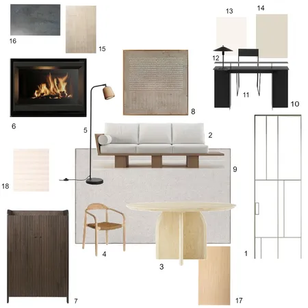 Japandi Sample board Interior Design Mood Board by Near saints. on Style Sourcebook