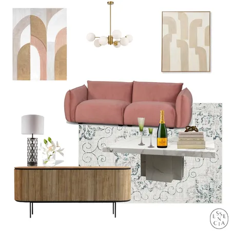 Soft feminine lounge Interior Design Mood Board by Essencia Interiors on Style Sourcebook