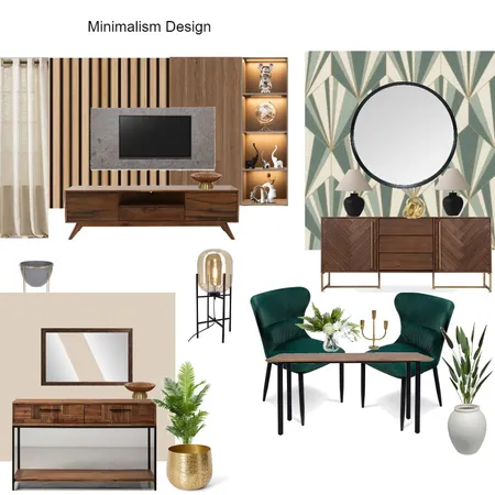 Minimalist Design Color Scheme with Wallpaper Interior Design Mood Board by Asma Murekatete on Style Sourcebook