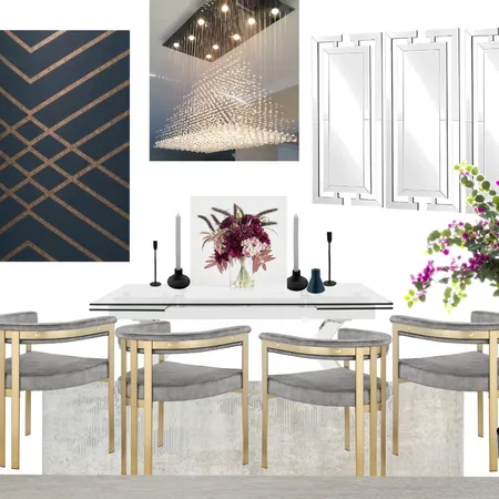 Dining Room Interior Design Mood Board by LUX WEST I.D. on Style Sourcebook