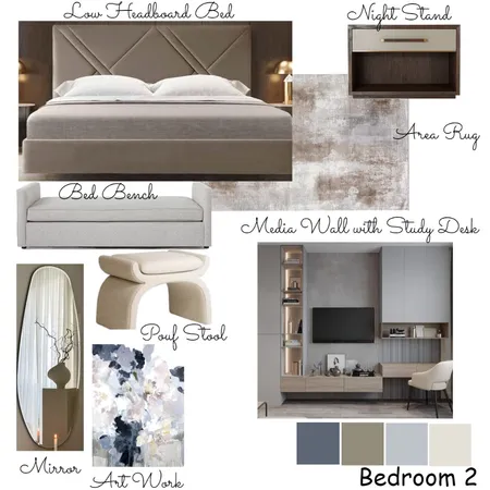 bedroom 2 Interior Design Mood Board by Oeuvre Designs 2 on Style Sourcebook