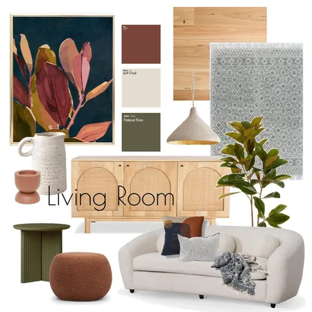 Modern Australian Living Room Interior Design Mood Board by Sandy Benbow on Style Sourcebook