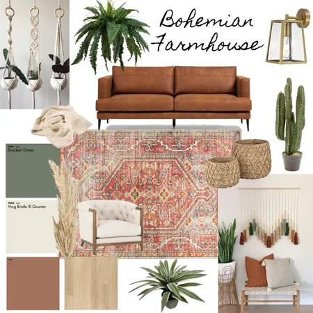 Boho Farmhouse Interior Design Mood Board by Faith Designs on Style Sourcebook