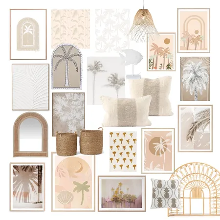 Blushy Tropical Interior Design Mood Board by erinmorgan__ on Style Sourcebook