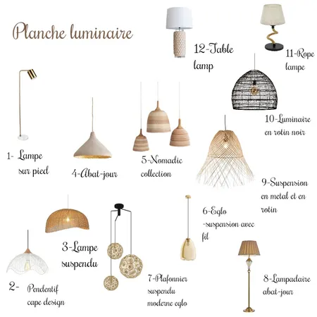 planche luminaire Interior Design Mood Board by fatoumi on Style Sourcebook