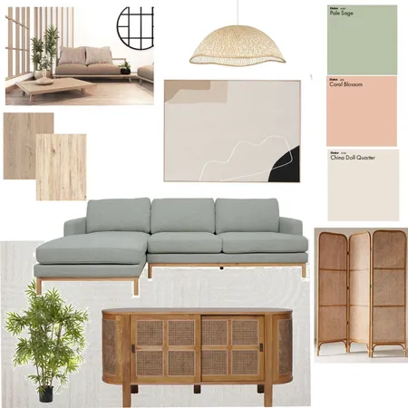 Japandi living room Interior Design Mood Board by Emily Morris on Style Sourcebook