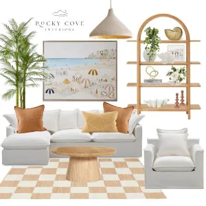 Fun Coastal Lounge Interior Design Mood Board by Rockycove Interiors on Style Sourcebook