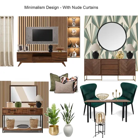 Minimalist Design with off White Curtains Design Color Scheme with Wallpaper- Hanny Interior Design Mood Board by Asma Murekatete on Style Sourcebook