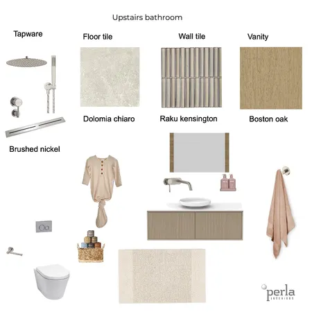Winnie and Ben upstairs bathroom Interior Design Mood Board by Perla Interiors on Style Sourcebook