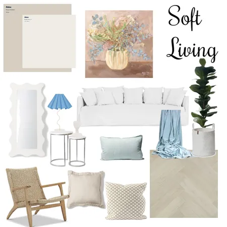 Soft Living Room Interior Design Mood Board by RhiannonT on Style Sourcebook