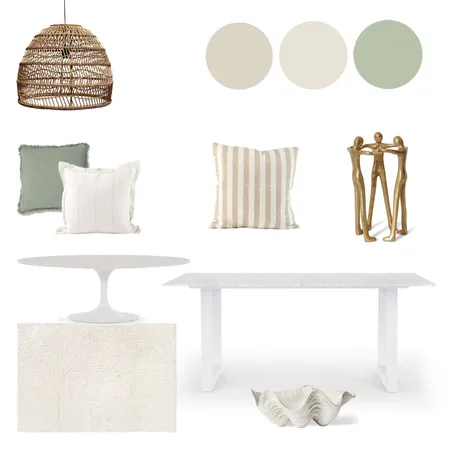 Dining Room Sage Green Accent Interior Design Mood Board by Rebecca Smith on Style Sourcebook