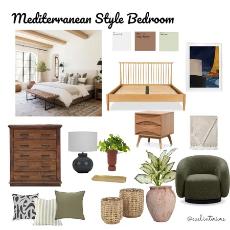 Mediterranean Style Bedroom Interior Design Mood Board by Cae_labitag on Style Sourcebook
