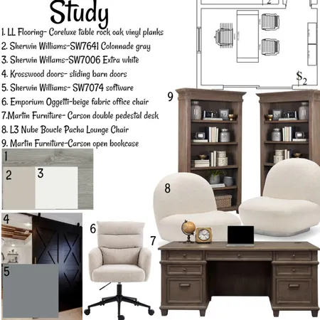 Study Interior Design Mood Board by CourtneyJW on Style Sourcebook