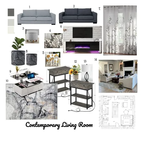 Living Room Sample Board Interior Design Mood Board by jcardno2004@gmail.com on Style Sourcebook