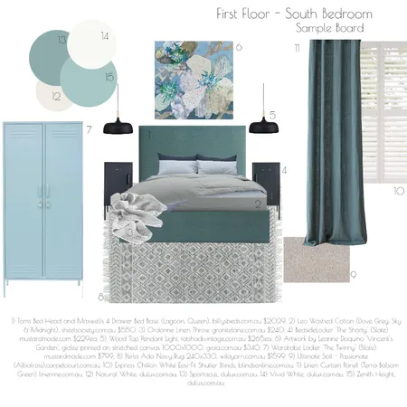 South Bedroom 1st Floor Interior Design Mood Board by LaurenInglis on Style Sourcebook