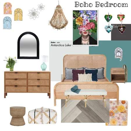 Boho Bedroom Interior Design Mood Board by Winter Sage Interiors on Style Sourcebook