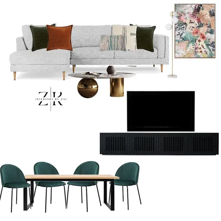 Modern living Interior Design Mood Board by Interiors By Zai on Style Sourcebook