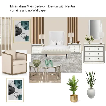 Minimalist Off white/ Neutral Curtains Design Color Scheme with No wallpaper Hanny Interior Design Mood Board by Asma Murekatete on Style Sourcebook