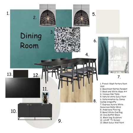 Module 9 - Dining Room Interior Design Mood Board by ivannaallen on Style Sourcebook