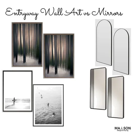 Entryway Wall Art vs Mirrors Interior Design Mood Board by JanetM on Style Sourcebook