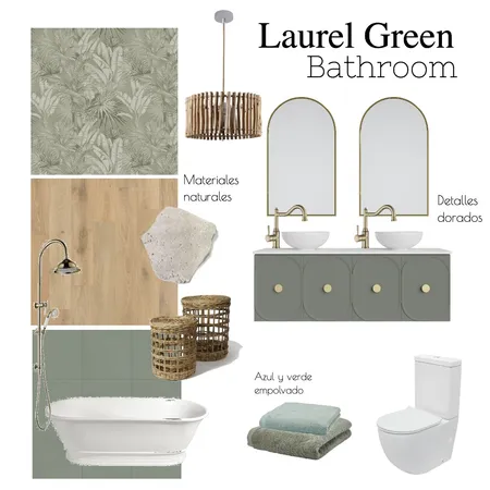 Laurel Green Bathroom Interior Design Mood Board by DanielaPeralta on Style Sourcebook