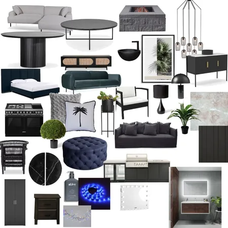 BLACK HOUSE Interior Design Mood Board by ijavo0 on Style Sourcebook